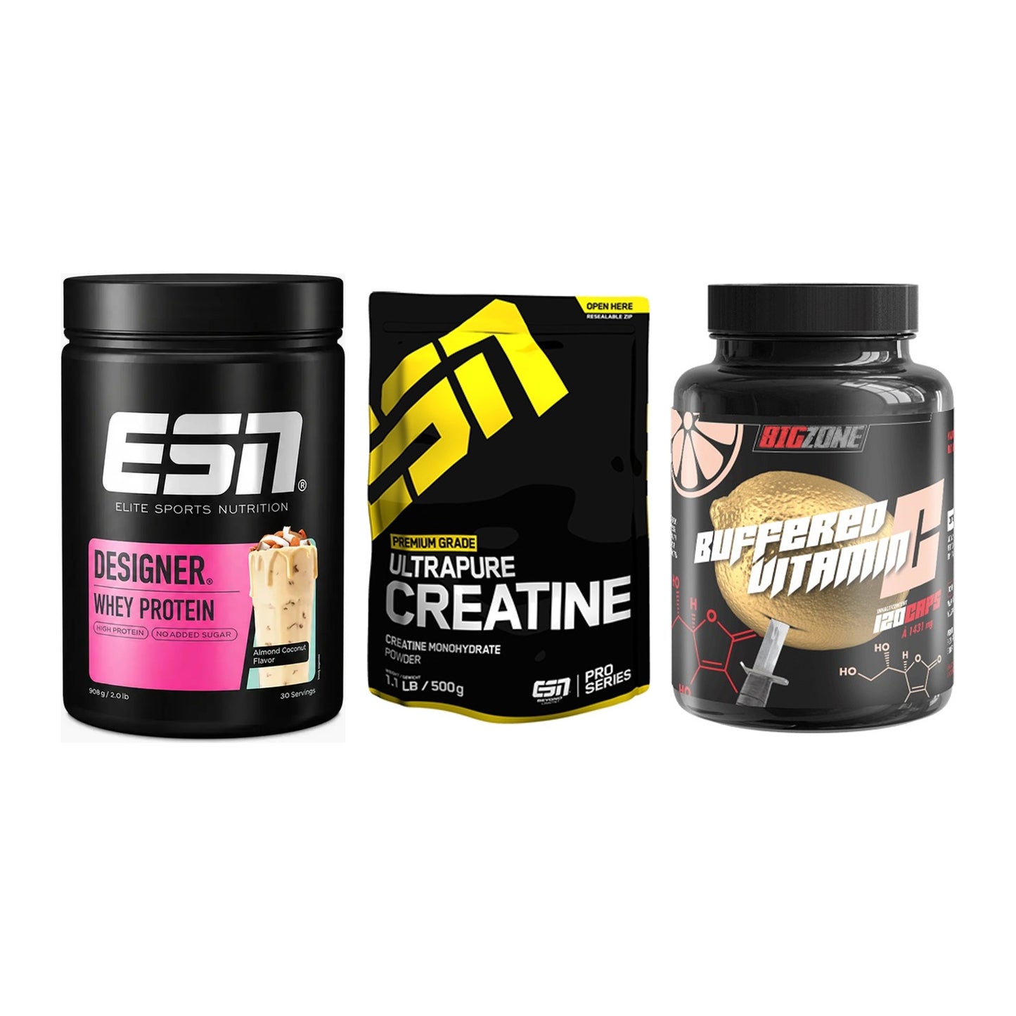 Einsteiger-Set: ESN Designer + ESN Ultrapure + Big Zone Buffere – alle enthaltenen Artikel