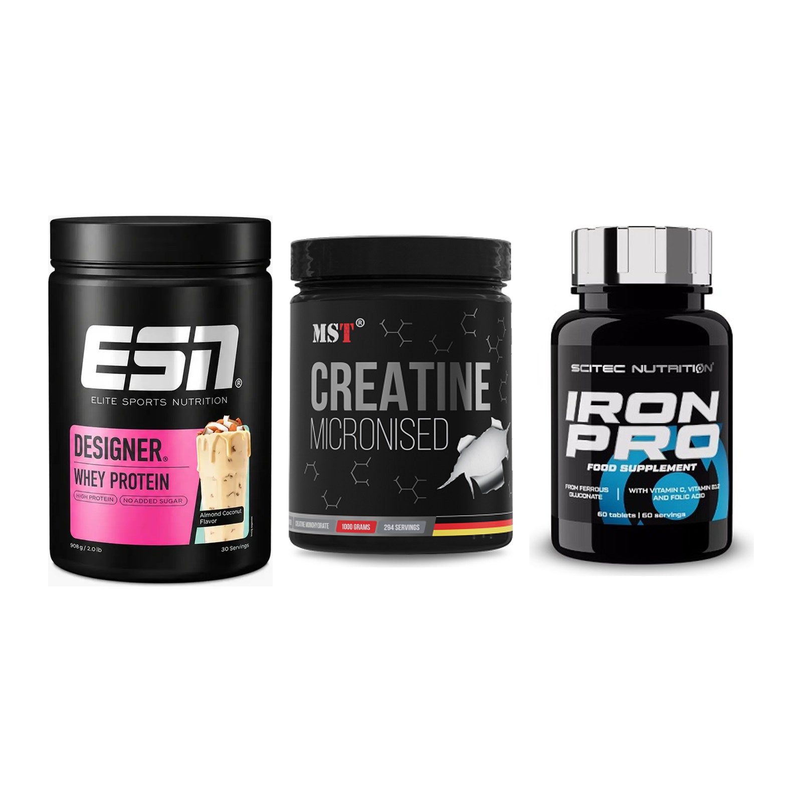 Einsteiger-Set: ESN Designer + MST Creatin + Scitec Iron Pro – alle enthaltenen Artikel