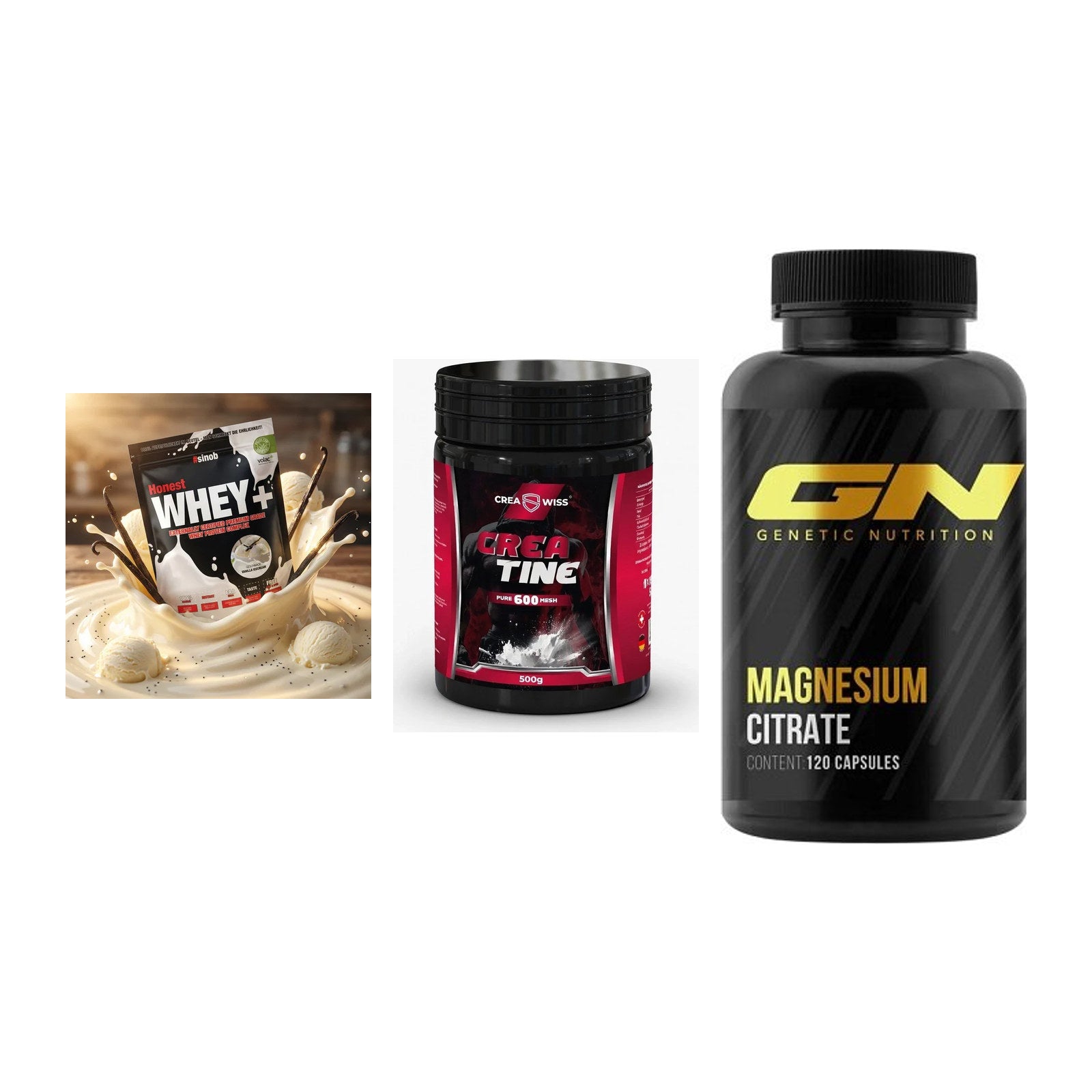 Einsteiger-Set: Sinob Honest + CREASWISS + GN Magnesium – alle enthaltenen Artikel