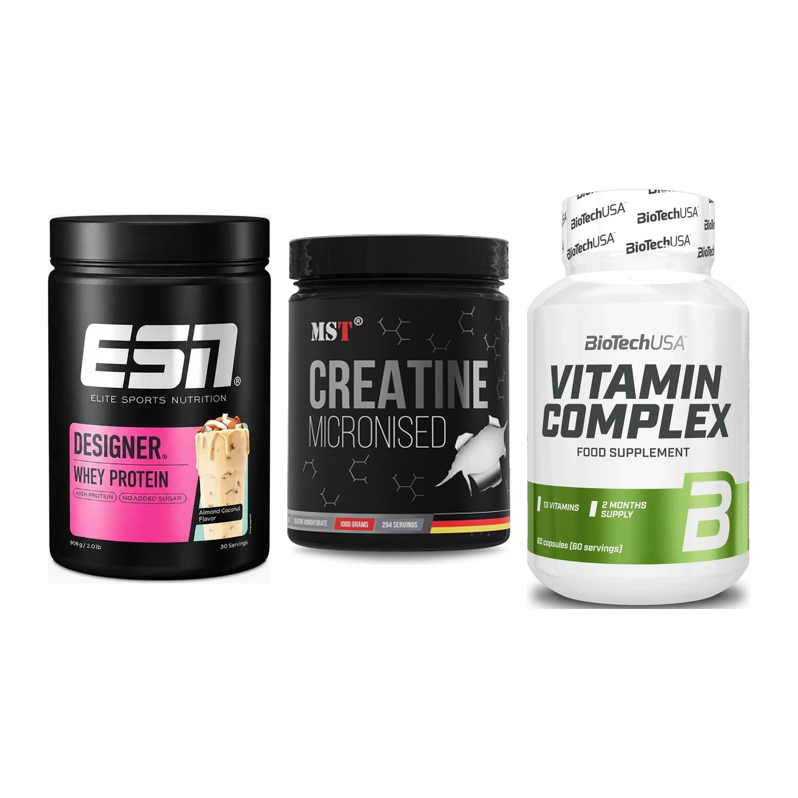 Einsteiger-Set: ESN Designer + MST Creatin + BioTech Vitamin – alle enthaltenen Artikel