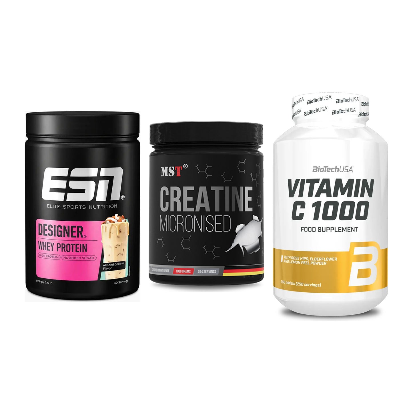 Einsteiger-Set: ESN Designer + MST Creatin + BioTech Vitamin – alle enthaltenen Artikel