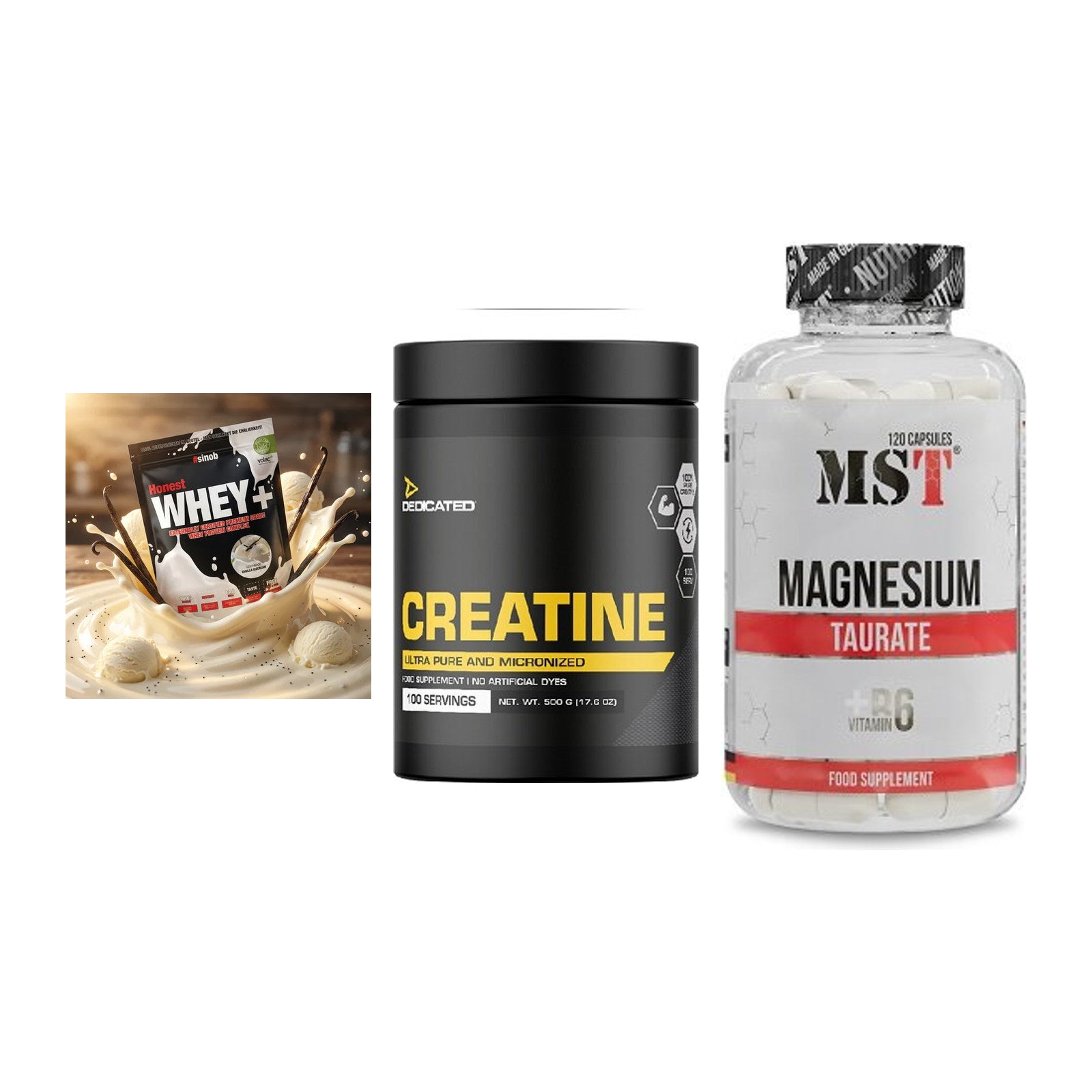 Einsteiger-Set: Sinob Honest + Dedicated + MST Magnesium – alle enthaltenen Artikel