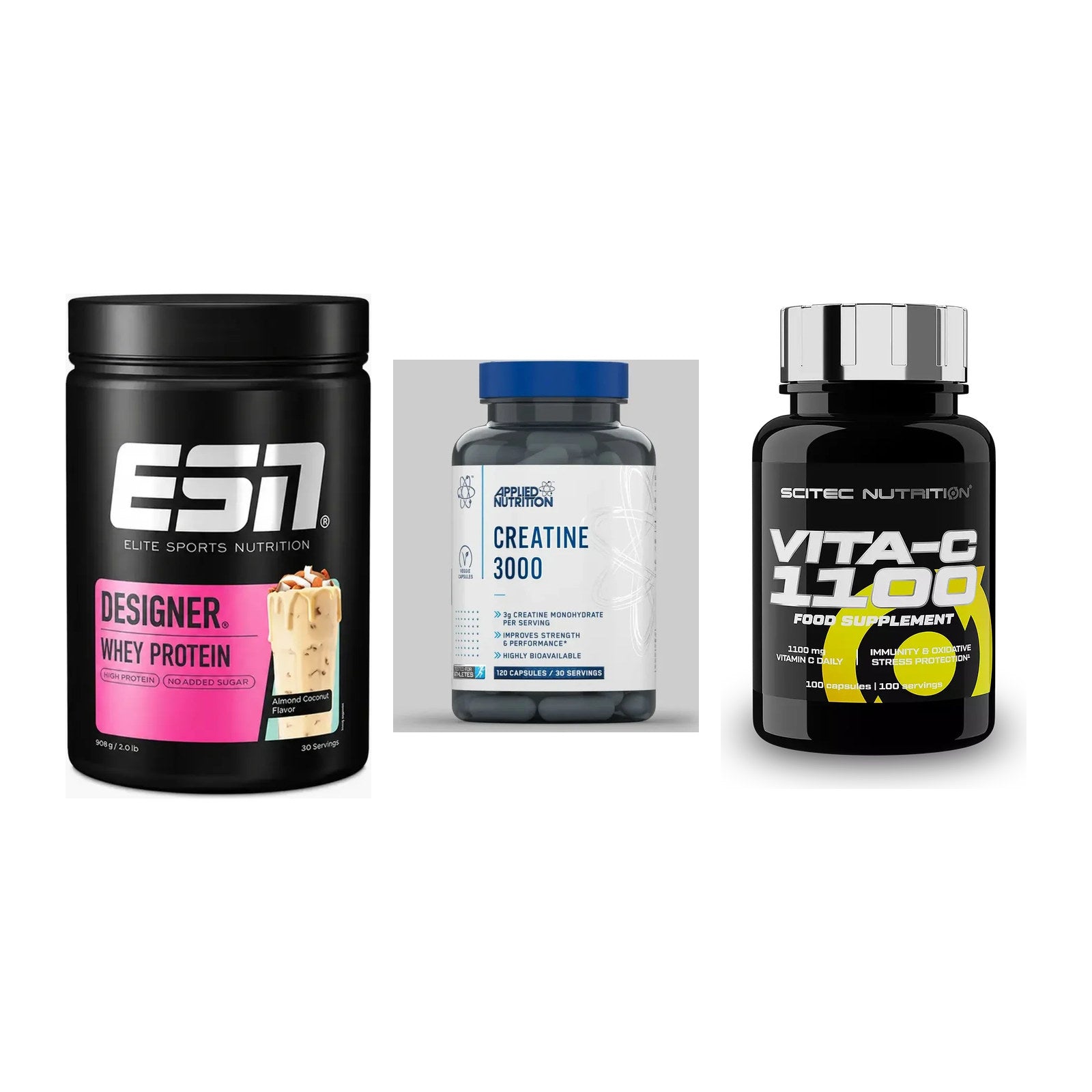 Einsteiger-Set: ESN Designer + Applied Nutritio + Scitec Vitamin C – alle enthaltenen Artikel