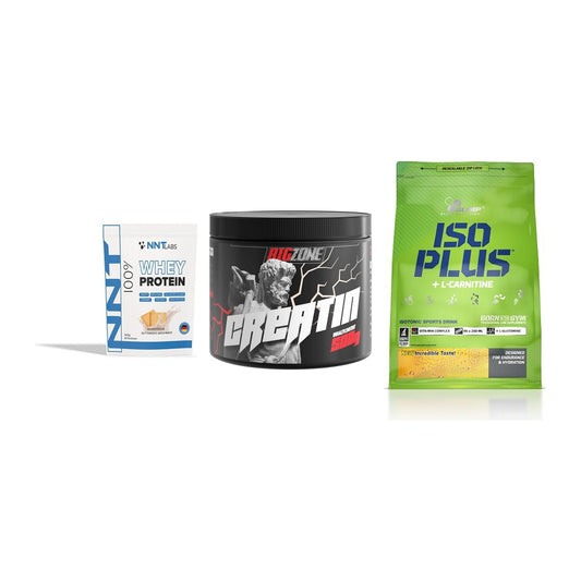 Einsteiger-Set: NNT Whey + Big Zone Creatin + Olimp Iso Plus – alle enthaltenen Artikel