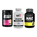 Einsteiger-Set: ESN Designer Whey + MST Creatine HCL + BioTech NAC – alle enthaltenen Artikel