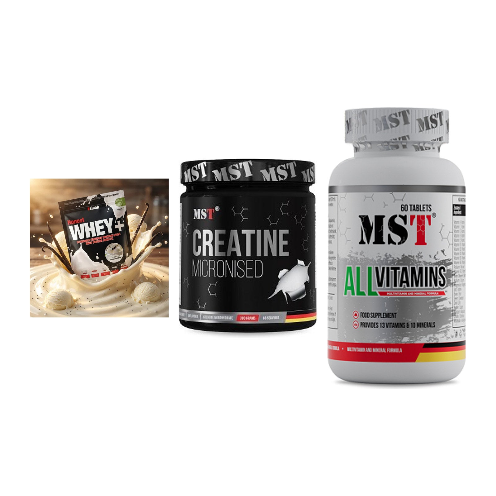Einsteiger-Set: Sinob Honest + MST Creatin + MST All Vitamins – alle enthaltenen Artikel