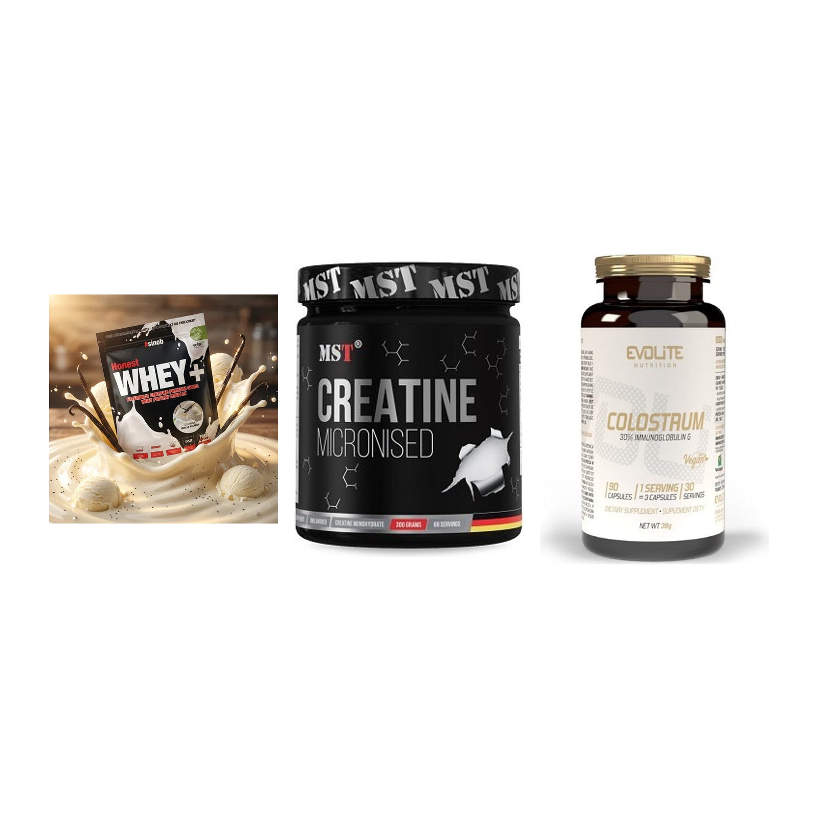 Einsteiger-Set: Sinob Honest + MST Creatin + Evolite Nutritio – alle enthaltenen Artikel