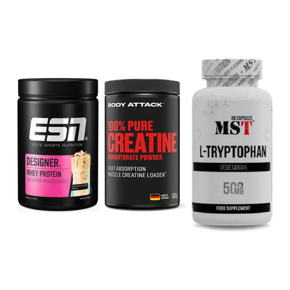Einsteiger-Set: ESN Designer + Body Attack 100% + MST Tryptophan – alle enthaltenen Artikel