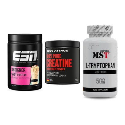 Einsteiger-Set: ESN Designer + Body Attack 100% + MST Tryptophan – alle enthaltenen Artikel