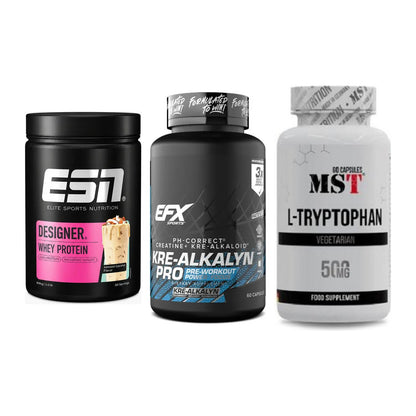 Einsteiger-Set: ESN Designer + EFX Kre-Alkalyn + MST Tryptophan – alle enthaltenen Artikel