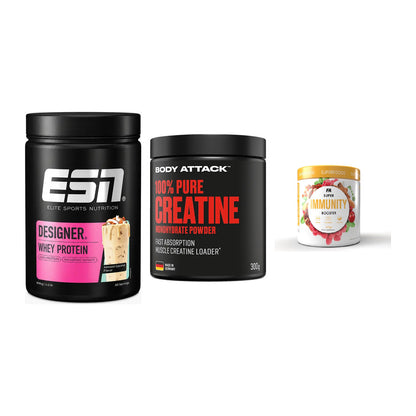 Einsteiger-Set: ESN Designer + Body Attack 100% + FA Nutrition – alle enthaltenen Artikel