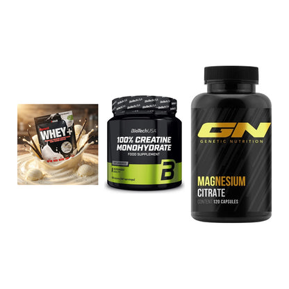 Einsteiger-Set: Sinob Honest + BioTech Creatine + GN Magnesium – alle enthaltenen Artikel