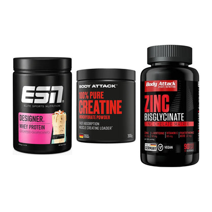 Einsteiger-Set: ESN Designer + Body Attack 100% + Body Attack Zink – alle enthaltenen Artikel