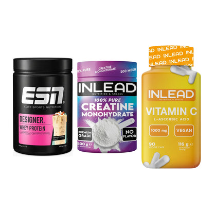 Einsteiger-Set: ESN Designer + INLEAD Creatine + INLEAD Vitamin C – alle enthaltenen Artikel