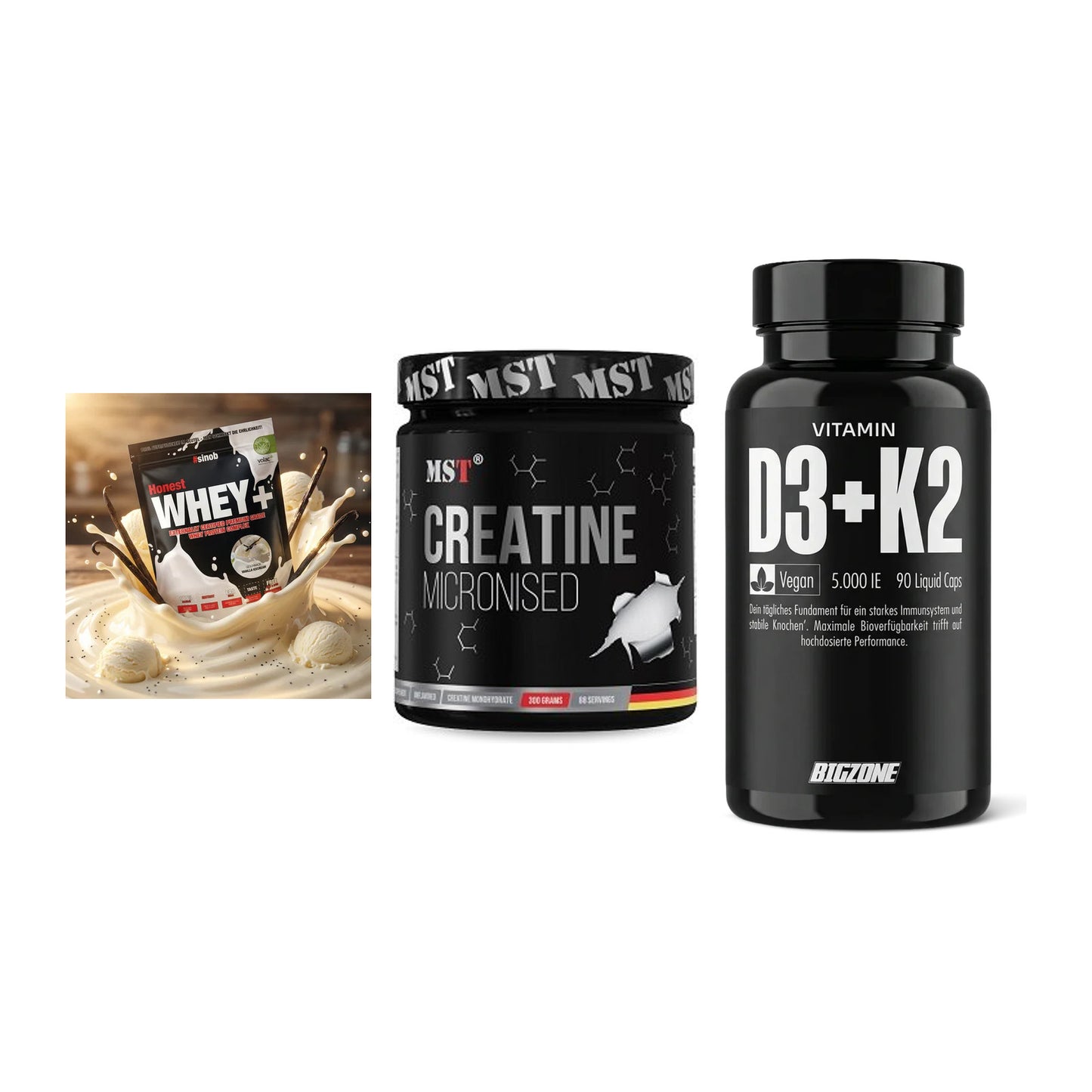 Einsteiger-Set: Sinob Honest + MST Creatin + Big Zone Vitamin – alle enthaltenen Artikel