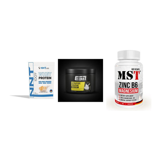 Einsteiger-Set: NNT Whey + ESN Ultrapure + MST Zinc – alle enthaltenen Artikel