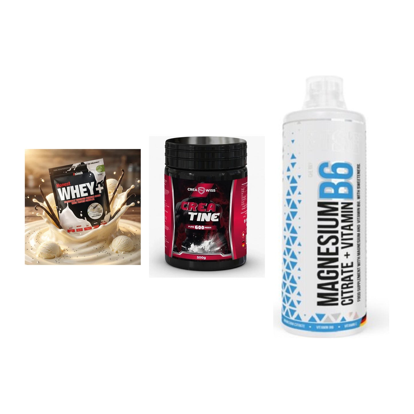 Einsteiger-Set: Sinob Honest + CREASWISS + MST Magnesium B6 – alle enthaltenen Artikel