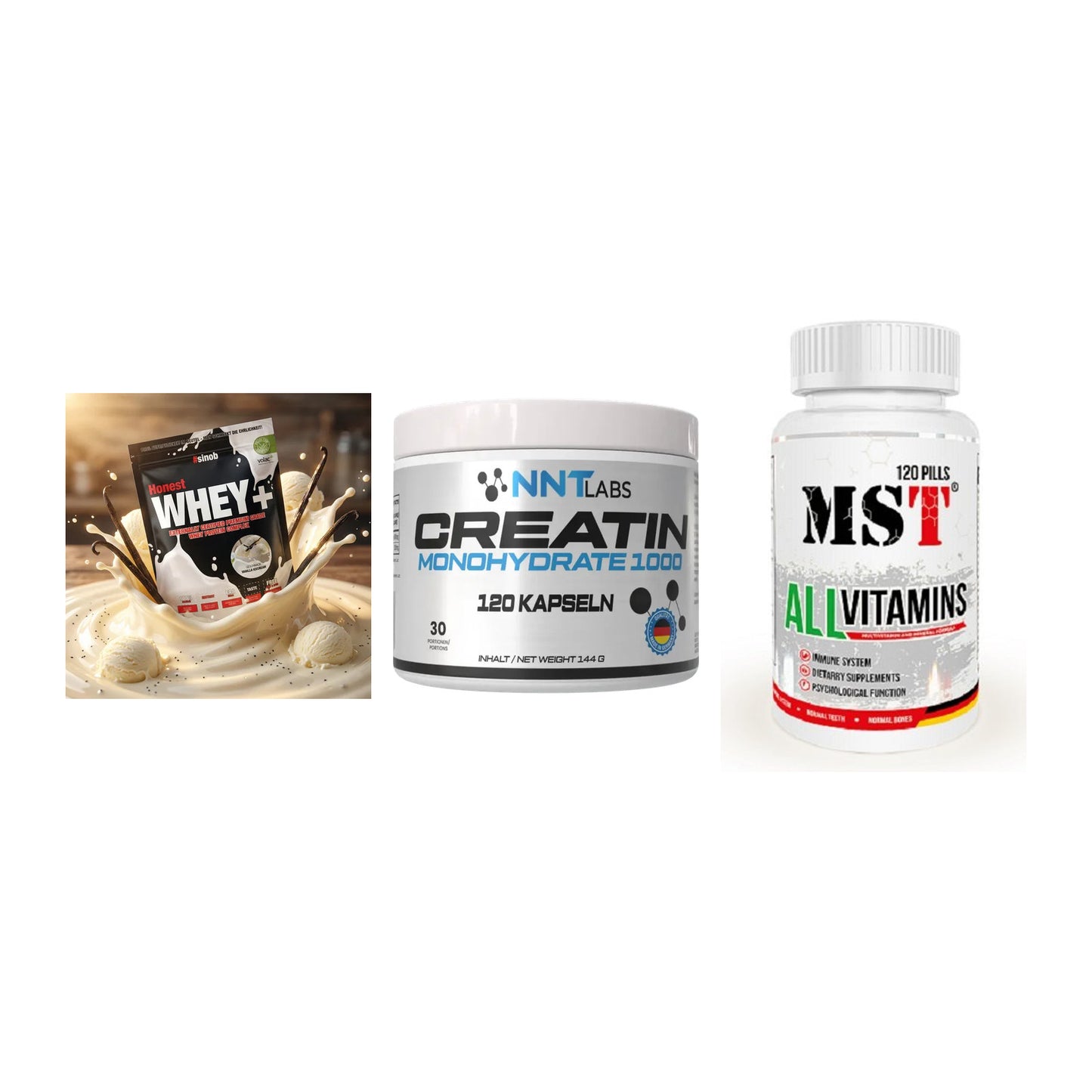 Einsteiger-Set: Sinob Honest + NNT Creatin 1000 + MST All Vitamins – alle enthaltenen Artikel