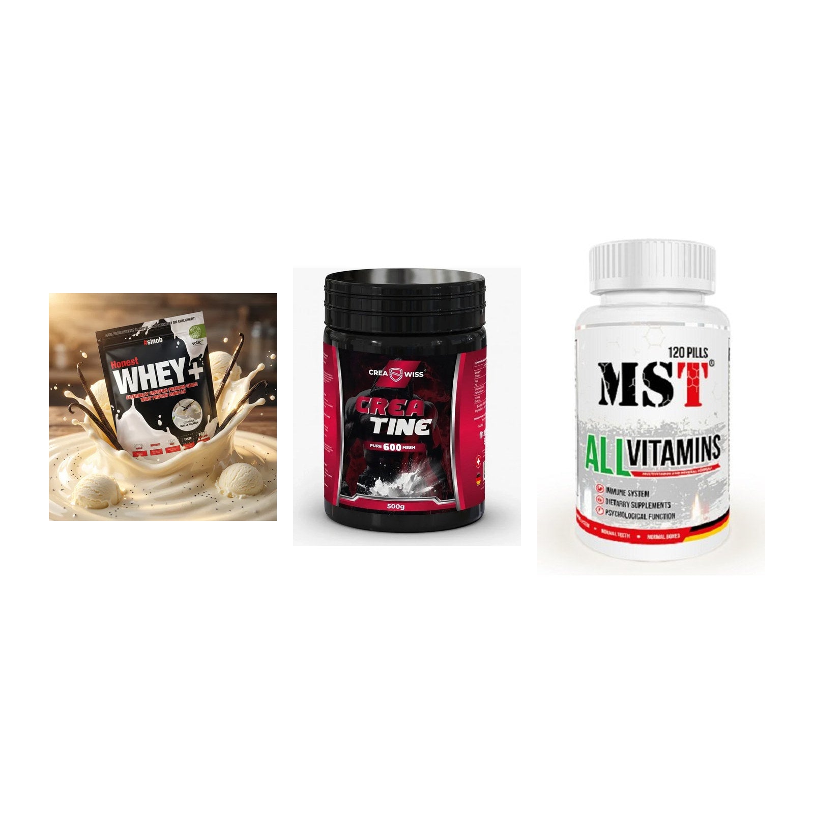 Einsteiger-Set: Sinob Honest + CREASWISS + MST All Vitamins – alle enthaltenen Artikel