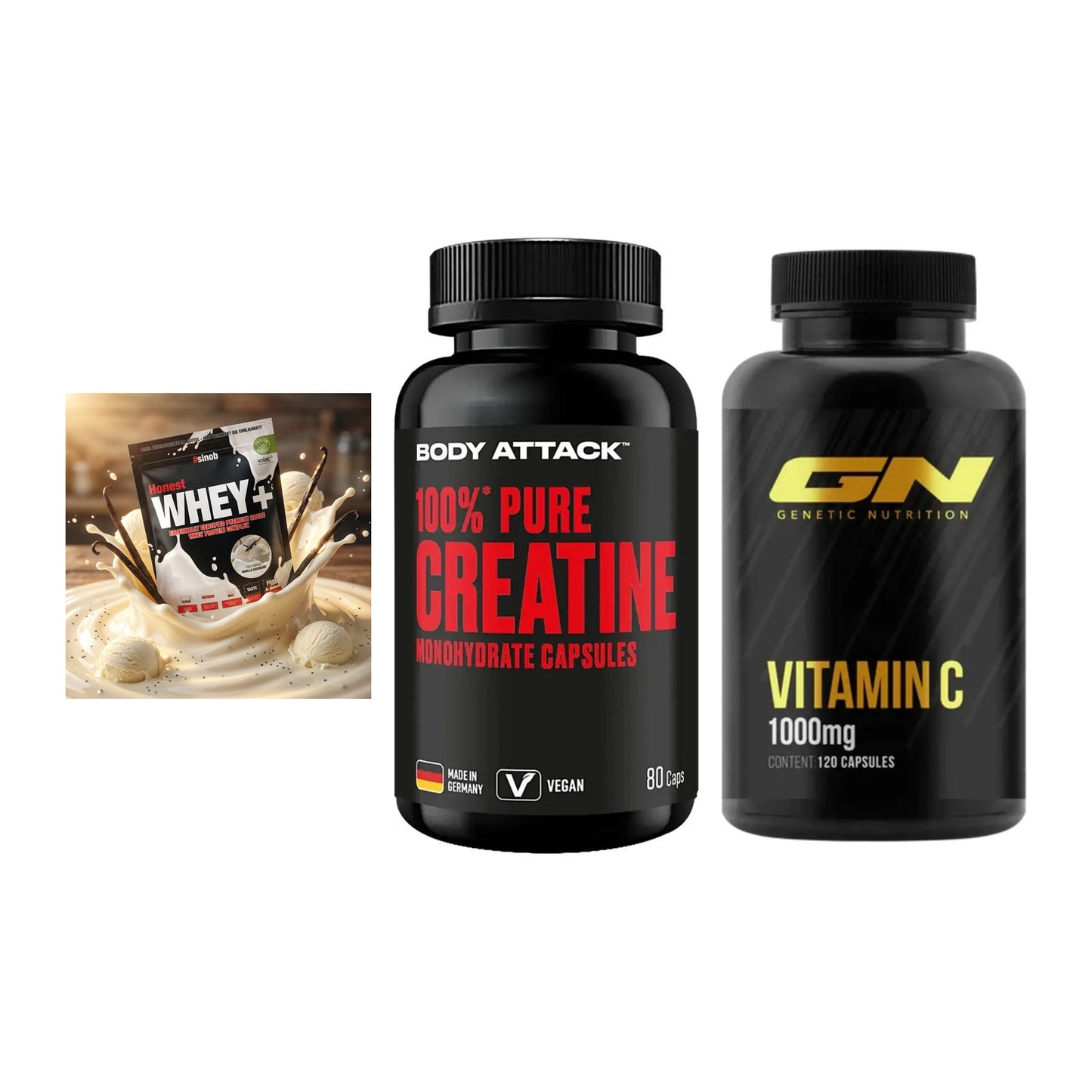 Einsteiger-Set: Sinob Honest + Body Attack 100% + GN Vitamin C – alle enthaltenen Artikel