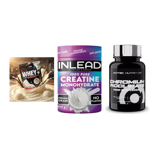 Einsteiger-Set: Sinob Honest + INLEAD Creatine + Scitec Chromium – alle enthaltenen Artikel