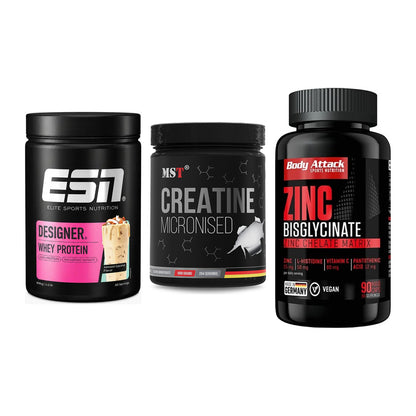 Einsteiger-Set: ESN Designer + MST Creatin + Body Attack Zink – alle enthaltenen Artikel