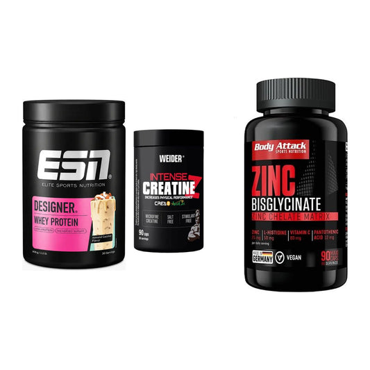 Einsteiger-Set: ESN Designer + Weider Intense + Body Attack Zink – alle enthaltenen Artikel