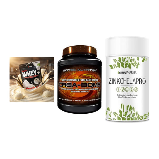 Einsteiger-Set: Sinob Honest + Scitec Crea-Bomb + Sinob Zink – alle enthaltenen Artikel