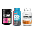 Einsteiger-Set: ESN Designer + Nutrend Kre-Alka + BioTech Vitamin – alle enthaltenen Artikel
