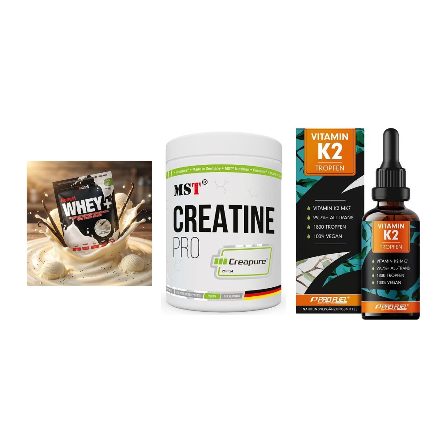 Einsteiger-Set: Sinob Honest + MST Creatin Pro + ProFuel Vitamin – alle enthaltenen Artikel