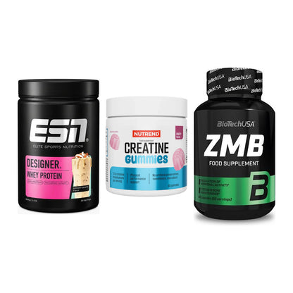 Einsteiger-Set: ESN Designer + Nutrend Creatine + BioTech ZMB – alle enthaltenen Artikel