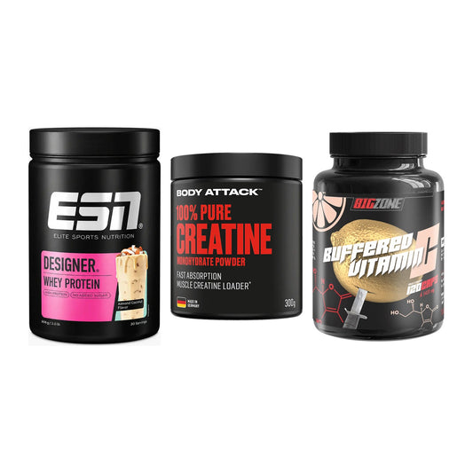 Einsteiger-Set: ESN Designer + Body Attack 100% + Big Zone Buffere – alle enthaltenen Artikel