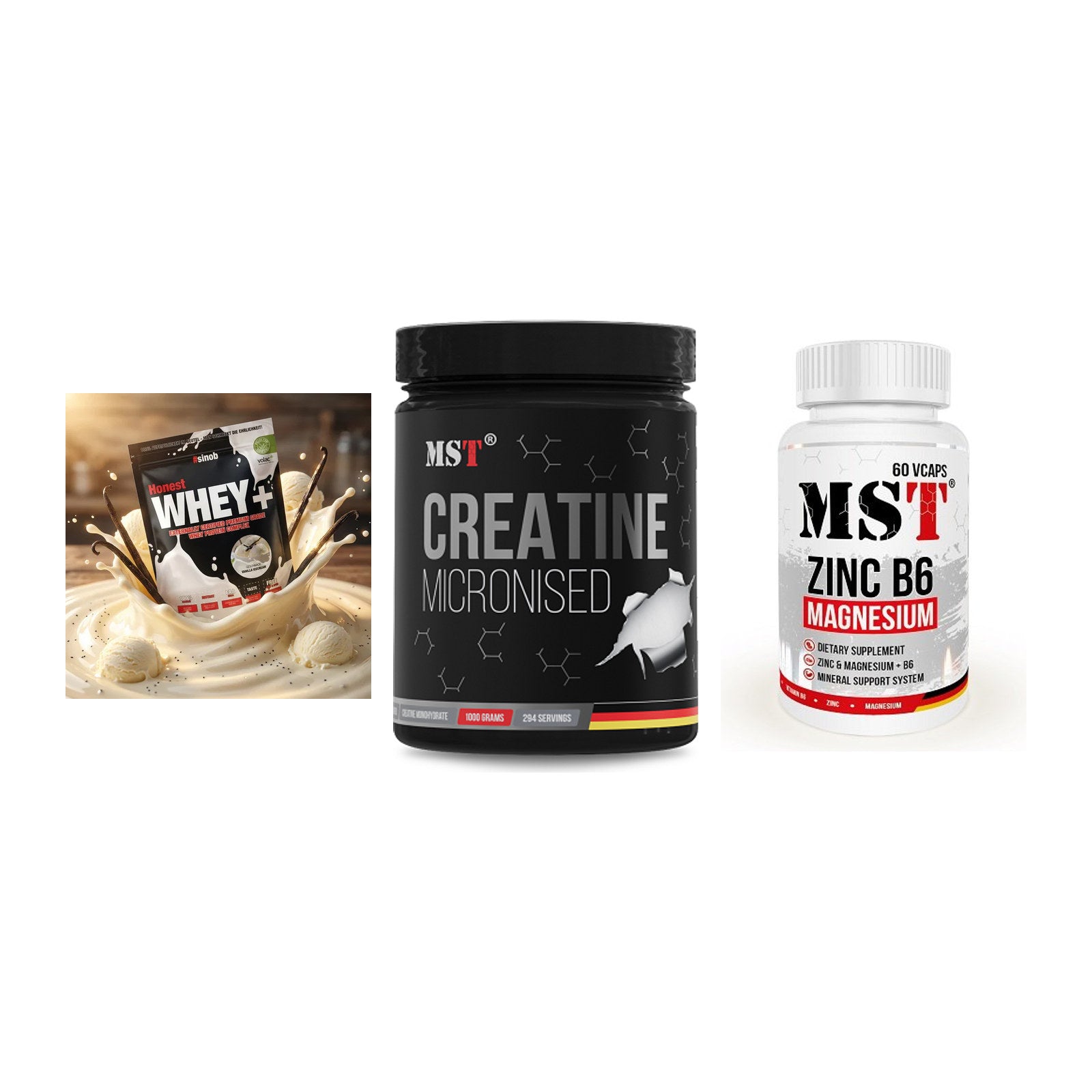 Einsteiger-Set: Sinob Honest + MST Creatin + MST Zinc – alle enthaltenen Artikel