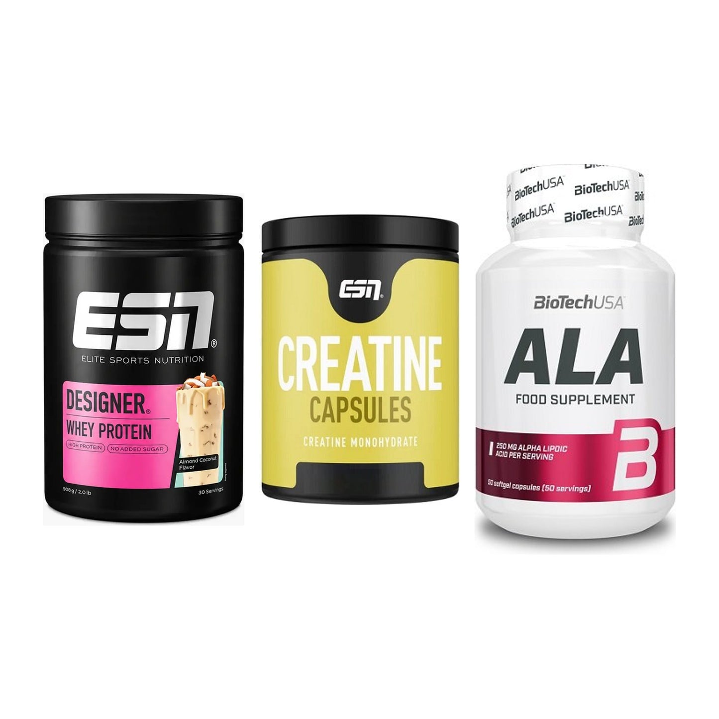 Einsteiger-Set: ESN Designer + ESN Ultrapure + BioTech ALA – alle enthaltenen Artikel