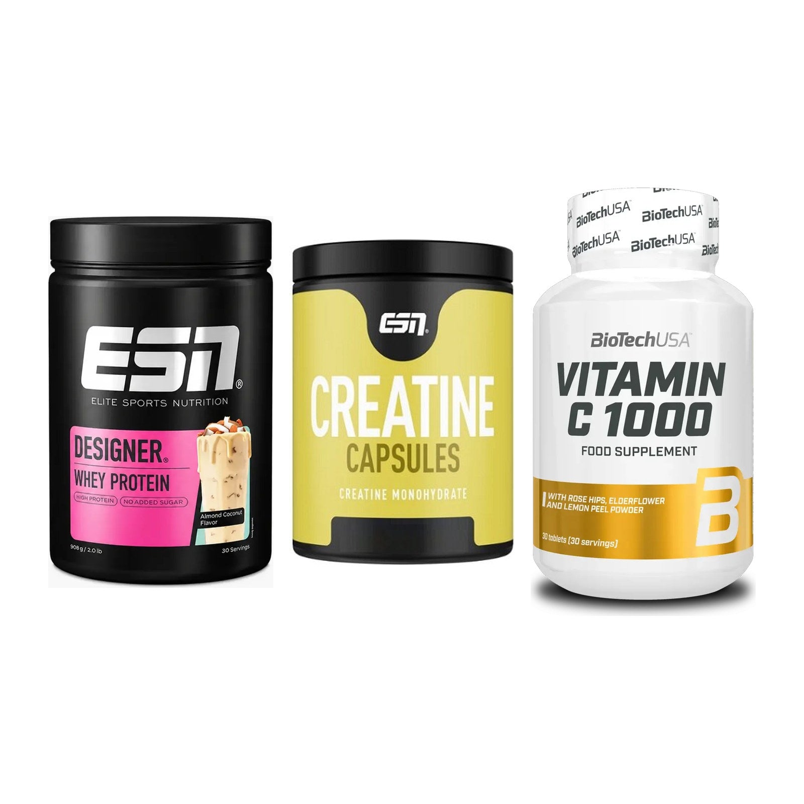 Einsteiger-Set: ESN Designer + ESN Ultrapure + BioTech Vitamin – alle enthaltenen Artikel