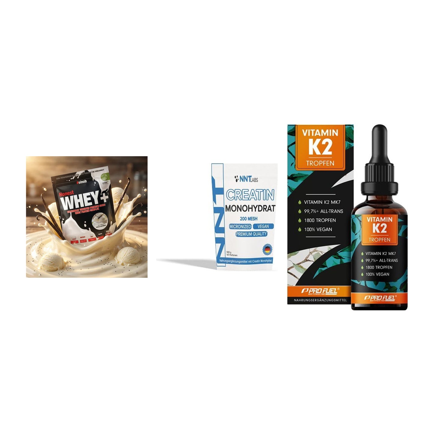Einsteiger-Set: Sinob Honest + NNT Creatin + ProFuel Vitamin – alle enthaltenen Artikel