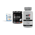 Einsteiger-Set: NNT Whey + MST Creatin + MST Iron Bisglyc – alle enthaltenen Artikel