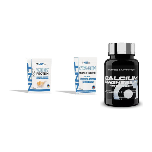 Einsteiger-Set: NNT Whey + NNT Creatin + Scitec Calcium – alle enthaltenen Artikel