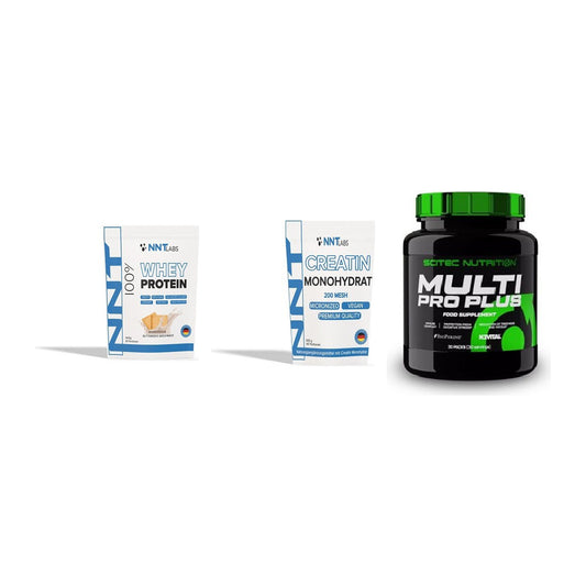 Einsteiger-Set: NNT Whey + NNT Creatin + Scitec Multi Pro – alle enthaltenen Artikel