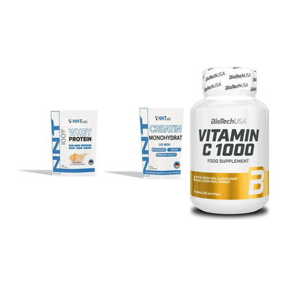 Einsteiger-Set: NNT Whey + NNT Creatin + BioTech Vitamin – alle enthaltenen Artikel