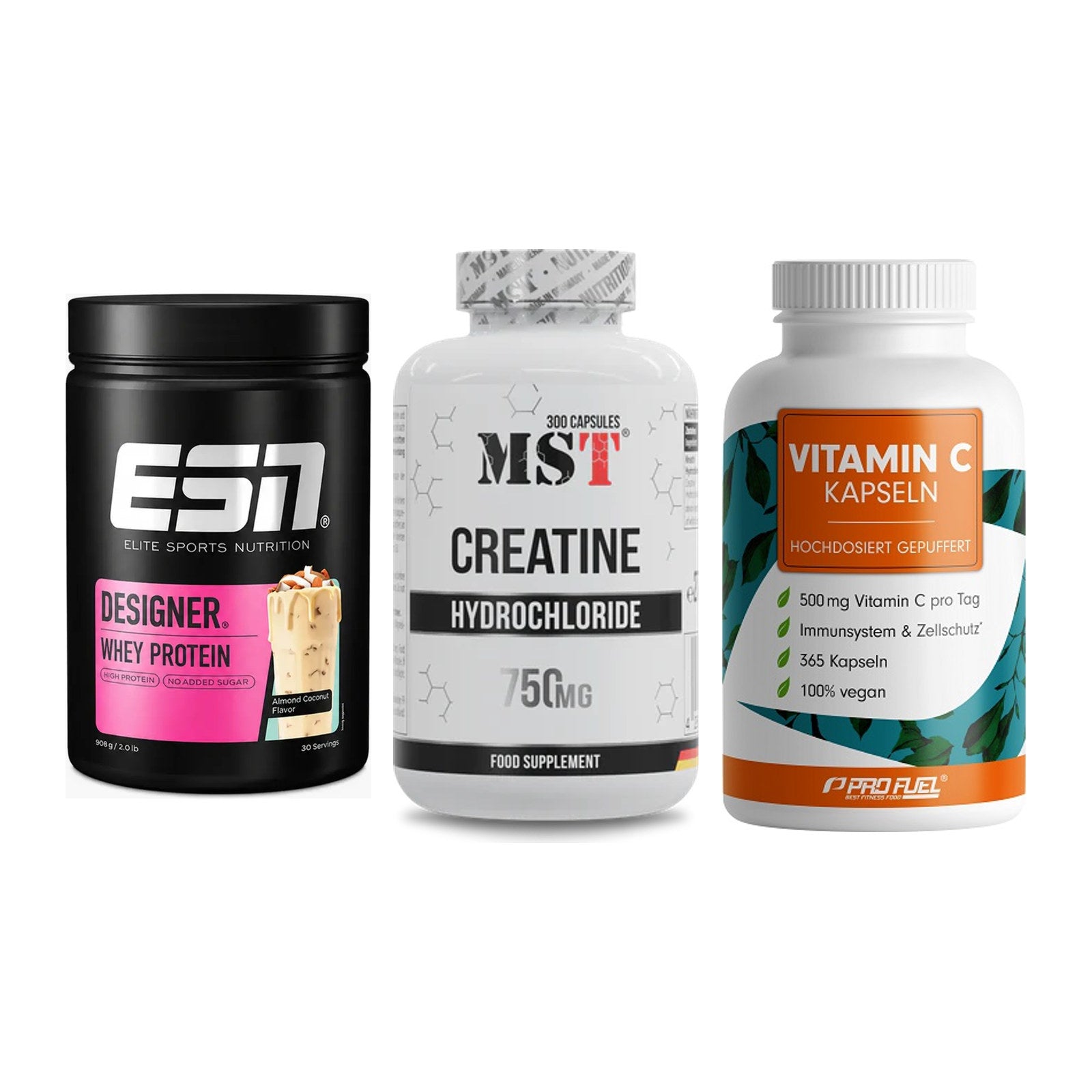Einsteiger-Set: ESN Designer + MST Creatine HCL + ProFuel Vitamin – alle enthaltenen Artikel