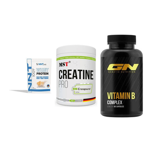 Einsteiger-Set: NNT Whey + MST Creatin Pro + GN Vitamin – alle enthaltenen Artikel