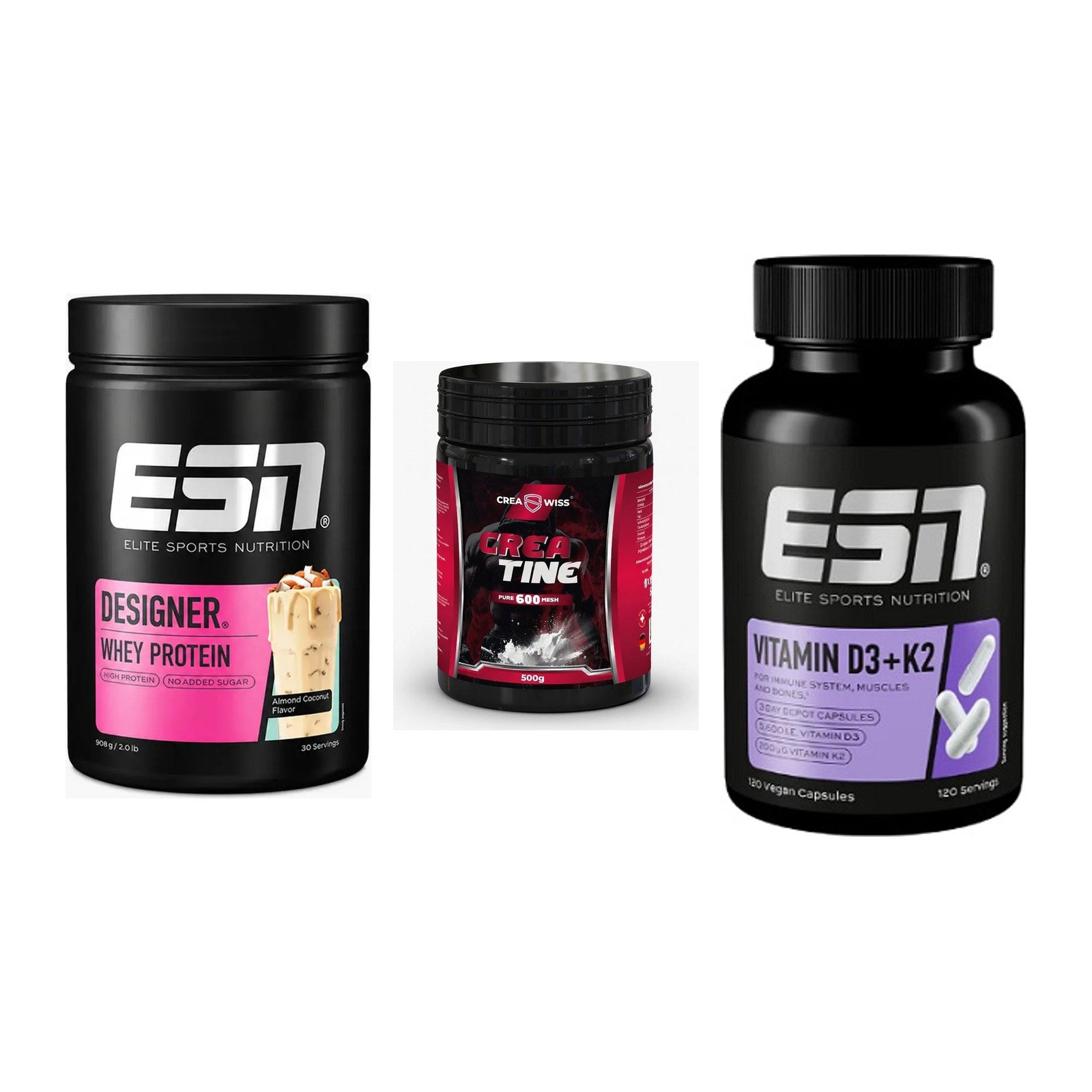 Einsteiger-Set: ESN Designer + CREASWISS + ESN Vitamin D3 – alle enthaltenen Artikel