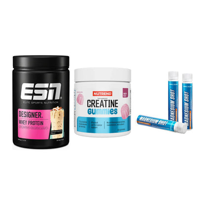 Einsteiger-Set: ESN Designer + Nutrend Creatine + Body Attack – alle enthaltenen Artikel