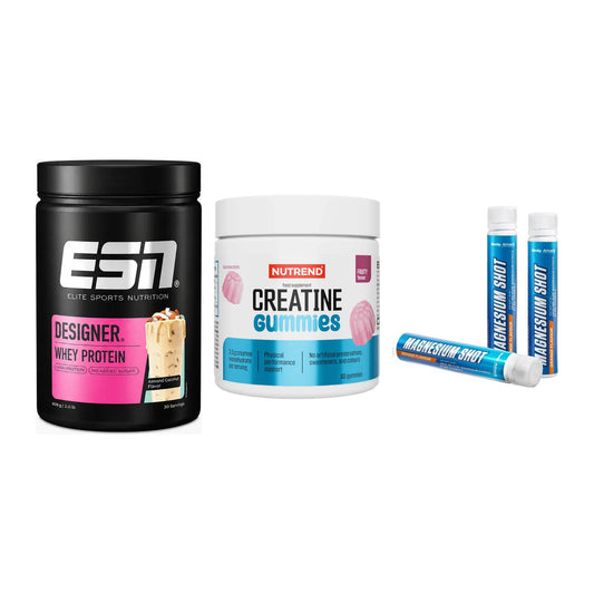 Einsteiger-Set: ESN Designer + Nutrend Creatine + Body Attack – alle enthaltenen Artikel