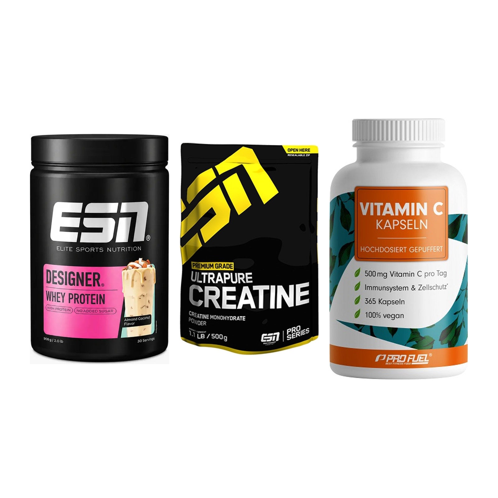 Einsteiger-Set: ESN Designer + ESN Ultrapure + ProFuel Vitamin – alle enthaltenen Artikel