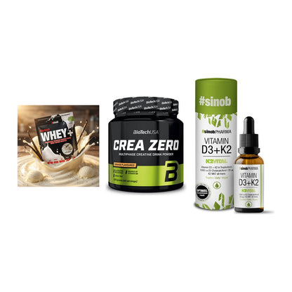Einsteiger-Set: Sinob Honest + BioTech Crea + Sinob Vitamin D3 – alle enthaltenen Artikel