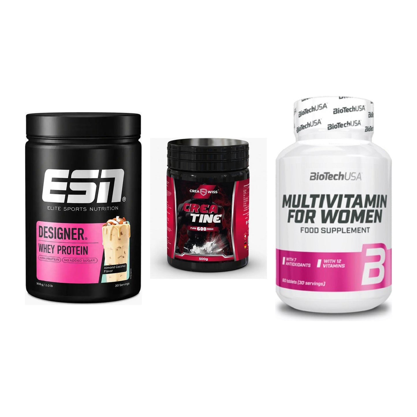 Einsteiger-Set: ESN Designer + CREASWISS + BioTech Multivit – alle enthaltenen Artikel