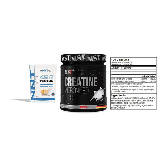 Einsteiger-Set: NNT Whey + MST Creatin + GN Zinc Citrate – alle enthaltenen Artikel