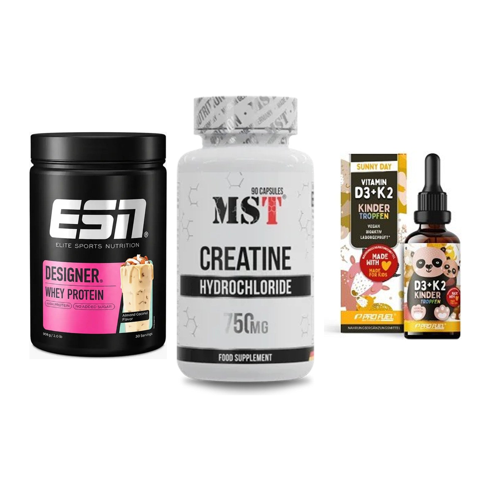 Einsteiger-Set: ESN Designer + MST Creatin HCL + ProFuel VITAMIN – alle enthaltenen Artikel